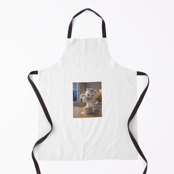 Item preview, Tiny Villain Cat Making Coffee designed and sold by LovelyCatGalaxy.