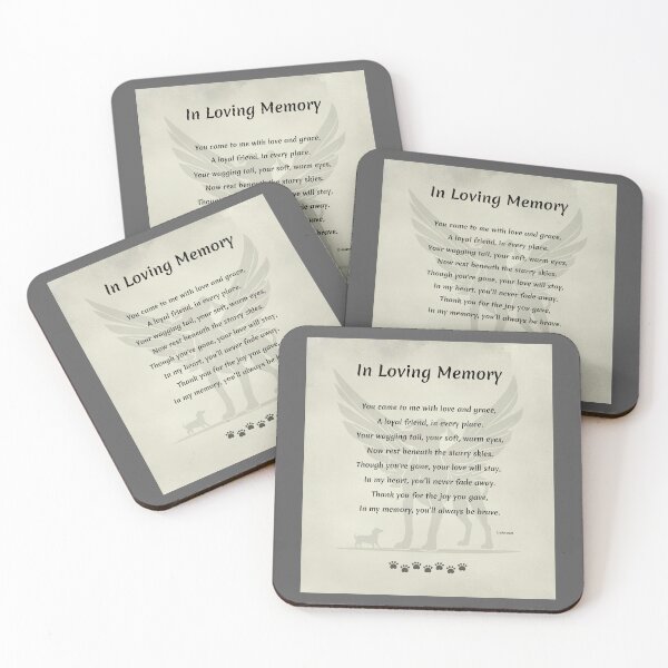 Item preview, In Loving Memory ... Pet Memorial Poem with Paw Prints, Dog Loss Remembrance Gift designed and sold by AnimalVibes.