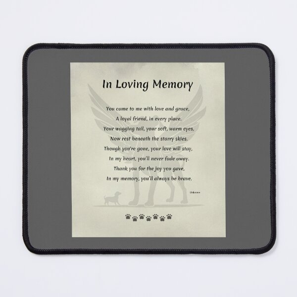 Item preview, In Loving Memory ... Pet Memorial Poem with Paw Prints, Dog Loss Remembrance Gift designed and sold by AnimalVibes.
