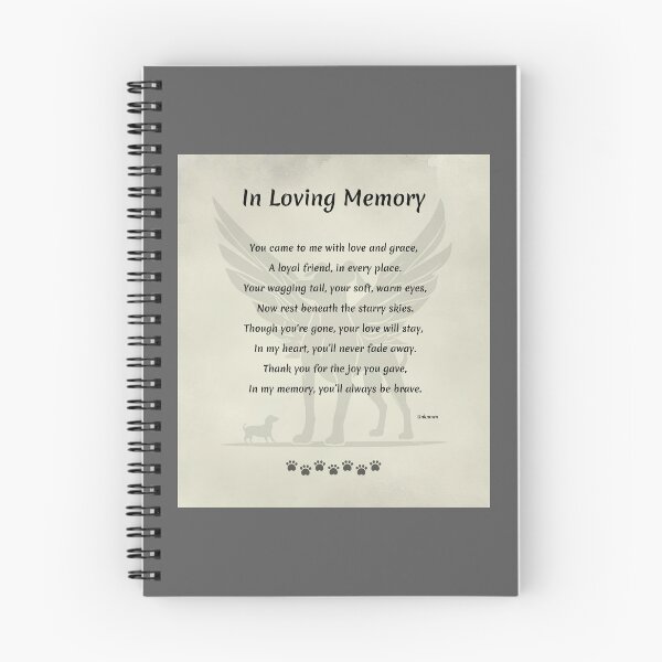 Item preview, In Loving Memory ... Pet Memorial Poem with Paw Prints, Dog Loss Remembrance Gift designed and sold by AnimalVibes.