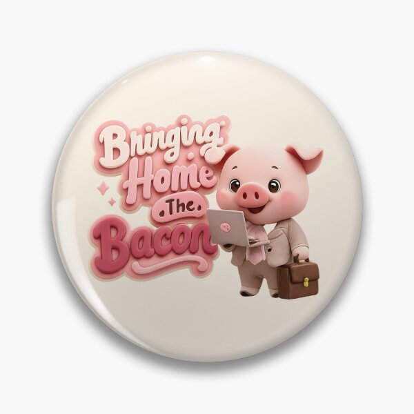 Item preview, Cute Kawaii Business Pig - Bringing Home The Bacon | Funny Office Animal Pun designed and sold by Moons Studio.