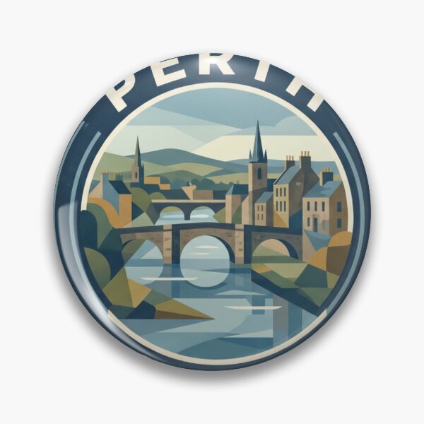 Item preview, Perth Scotland Scenic Travel Badge Art designed and sold by redsharkuk.