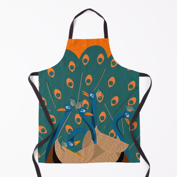 Item preview, peacocks on orange designed and sold by JorgeMateus art.