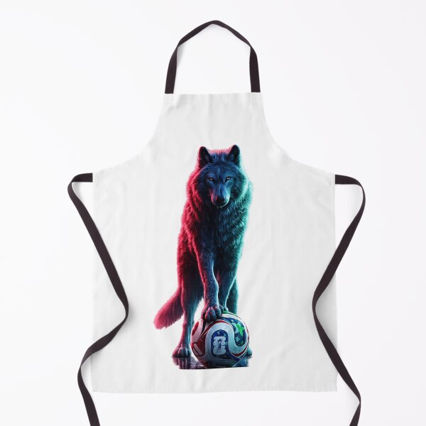 Item preview, Neon Alpha Wolf with Soccer Ball | Futuristic Sports Fantasy Art designed and sold by Bulk store .
