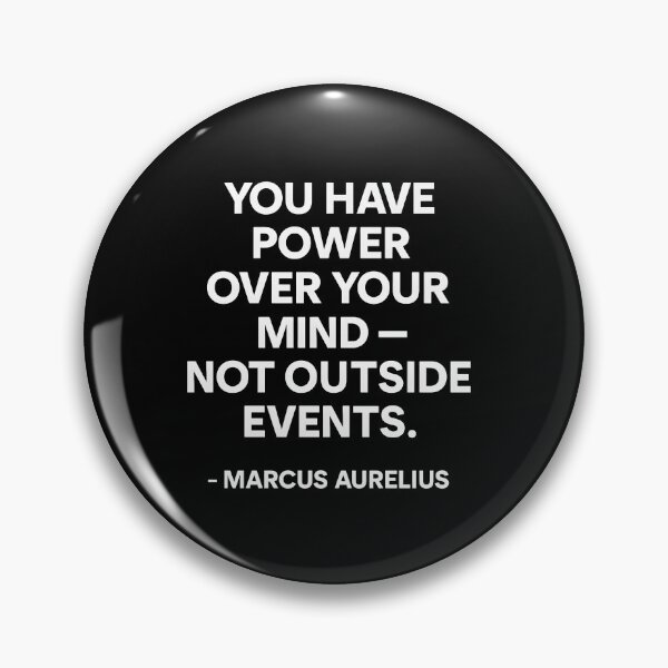Item preview, Power Over Your Mind Marcus Aurelius Stoic Quote (White Font) designed and sold by TshirtsLabs.