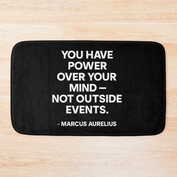 Item preview, Power Over Your Mind Marcus Aurelius Stoic Quote (White Font) designed and sold by TshirtsLabs.