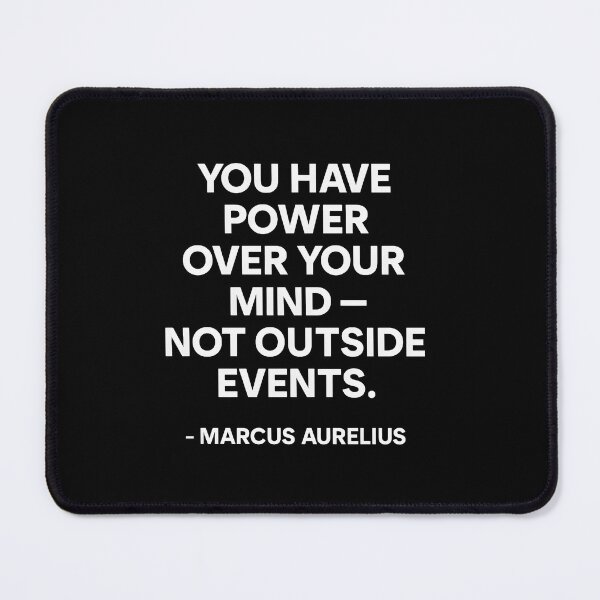 Item preview, Power Over Your Mind Marcus Aurelius Stoic Quote (White Font) designed and sold by TshirtsLabs.
