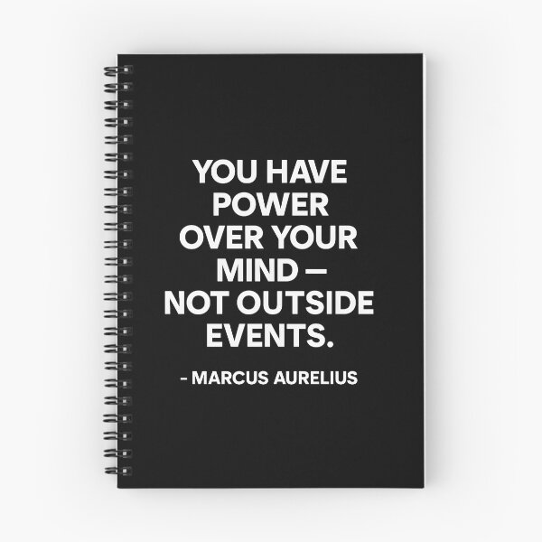 Item preview, Power Over Your Mind Marcus Aurelius Stoic Quote (White Font) designed and sold by TshirtsLabs.