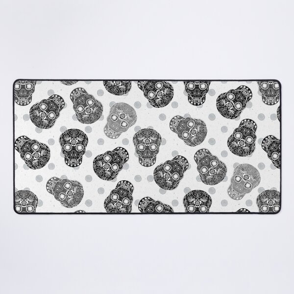 Item preview, Black and white Day Of The Dead Sugar Skull designed and sold by Anne Londez Studio.
