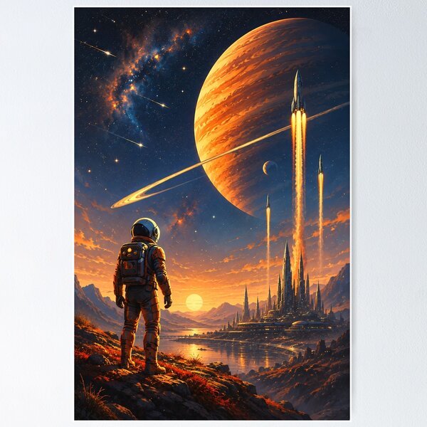 Item preview, Retro Sci-Fi Rocket Version #2 designed and sold by Moviebuff91.