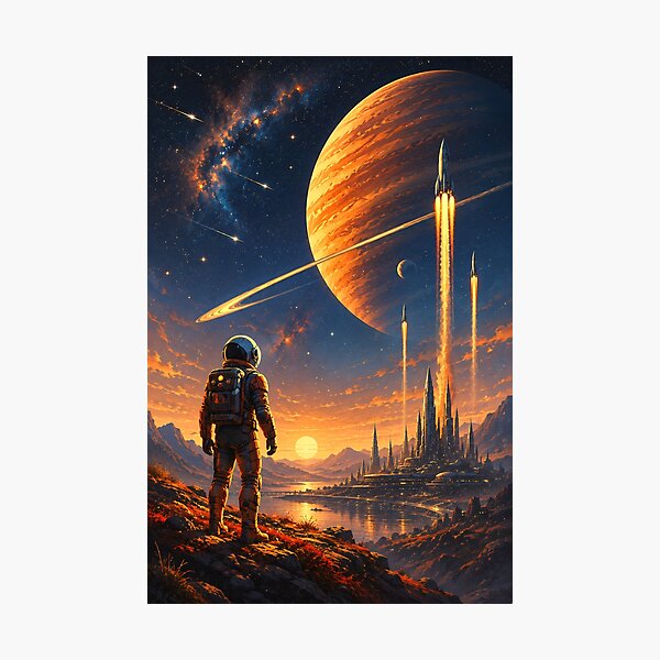 Item preview, Retro Sci-Fi Rocket Version #2 designed and sold by Moviebuff91.