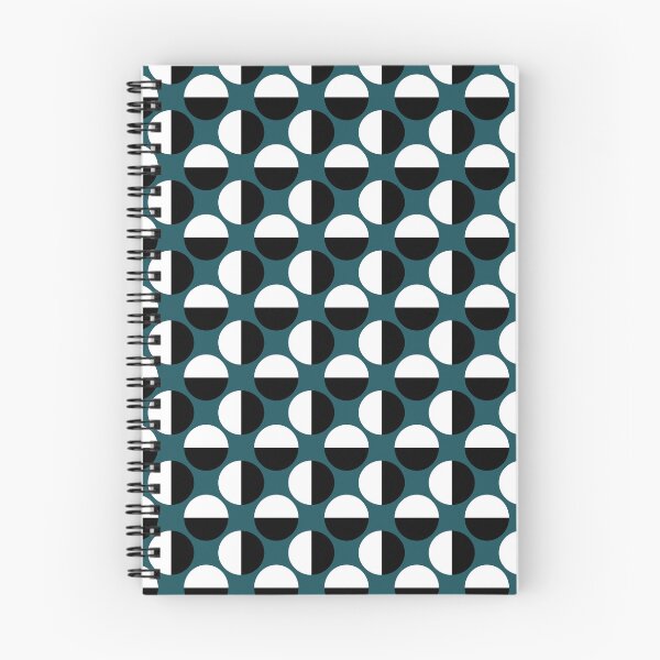 Item preview, Teal black and white geometric seamless repeating pattern designed and sold by SeamlessDsign.