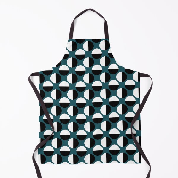 Item preview, Teal black and white geometric seamless repeating pattern designed and sold by SeamlessDsign.
