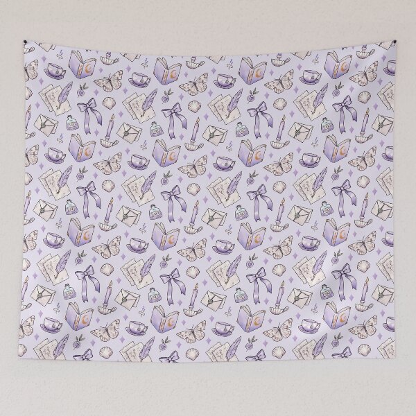 Item preview, Purple Academia Pattern designed and sold by Ellen Wilberg.