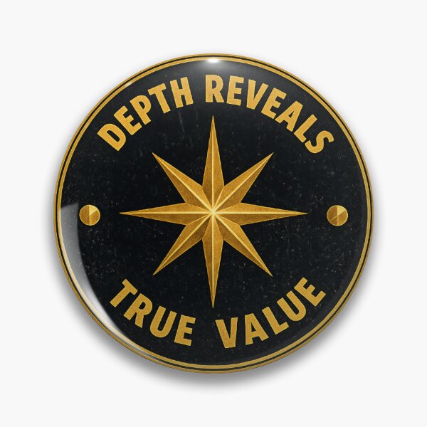 Item preview, YA DIGG! Depth Reveals True Value Emblem (Black/Gold) | Highland Bap designed and sold by shopbloombloom.
