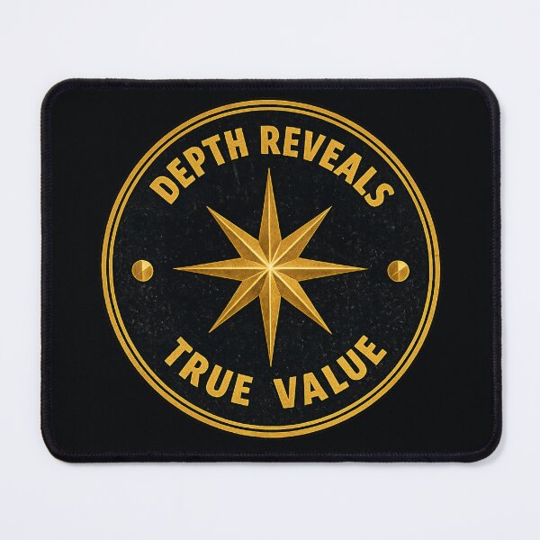 Item preview, YA DIGG! Depth Reveals True Value Emblem (Black/Gold) | Highland Bap designed and sold by shopbloombloom.