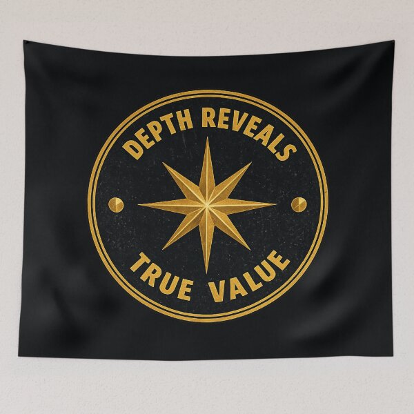 Item preview, YA DIGG! Depth Reveals True Value Emblem (Black/Gold) | Highland Bap designed and sold by shopbloombloom.
