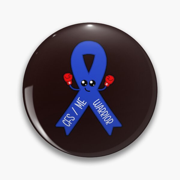 Item preview, CFS ME Warrior Awareness Ribbon Kawaii Design designed and sold by ShellsCCC.