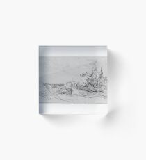 Study for "The Siege of Gibraltar": The Wrecked Longboat Acrylic Block