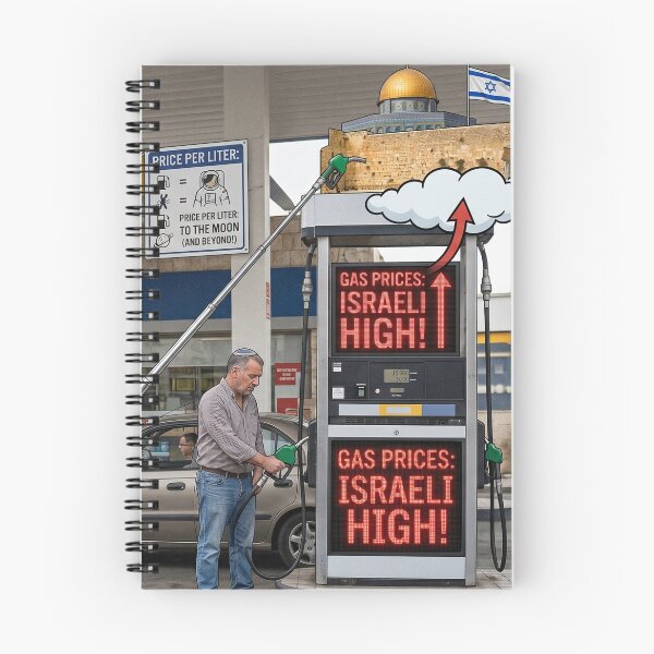 Item preview, Gas Prices: Israeli High! Satirical Political Cartoon designed and sold by AmericaReacts.