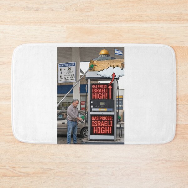 Item preview, Gas Prices: Israeli High! Satirical Political Cartoon designed and sold by AmericaReacts.