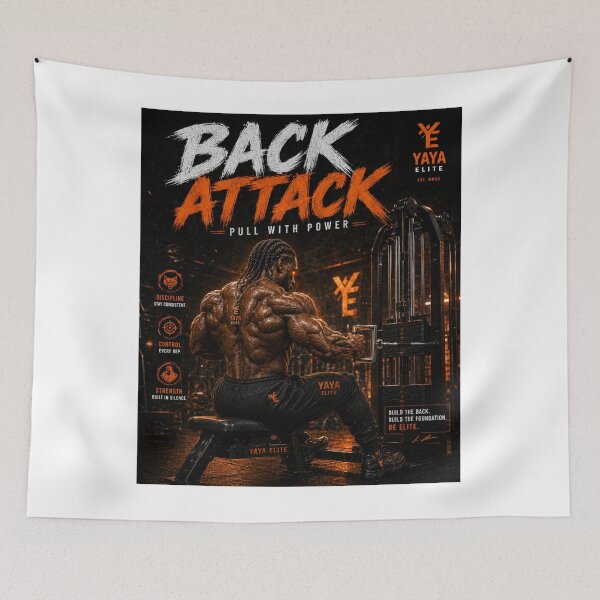 Item preview, BACK ATTACK – YAYA ELITE Pull Workout Design designed and sold by YAYA ELITE STREETWEAR.