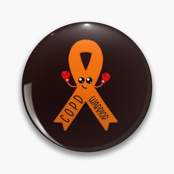 Item preview, COPD Warrior Awareness Ribbon Kawaii Design designed and sold by ShellsCCC.