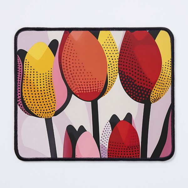 Item preview, Vibrant Tulips Pop Art, Red Yellow Pink Graphic Floral Art designed and sold by daila70.