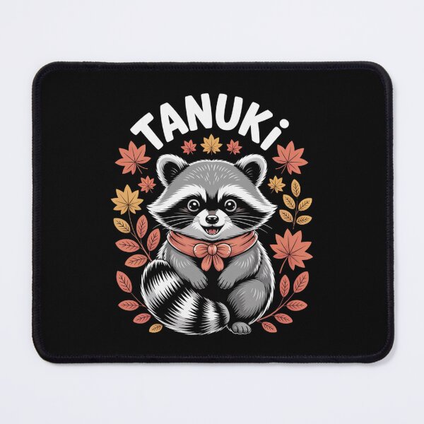 Item preview, Tanuki Kawaii Japanese Raccoon Dog Autumn Leaves T-Shirt designed and sold by DarylWelsh2024.