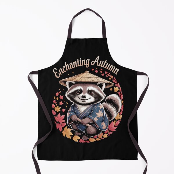 Item preview, Enchanting Autumn Tanuki Raccoon Kimono Japanese Straw Hat T-Shirt designed and sold by DarylWelsh2024.