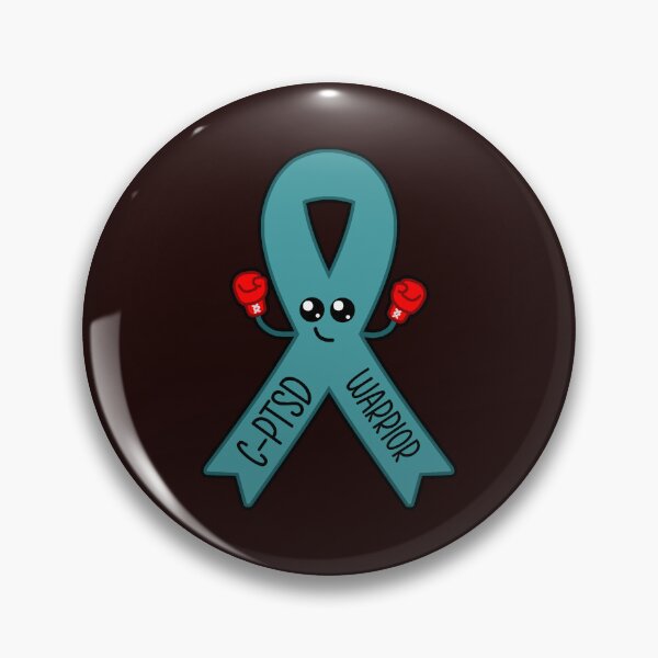 Item preview, CPTSD Warrior Awareness Ribbon Kawaii Design designed and sold by ShellsCCC.