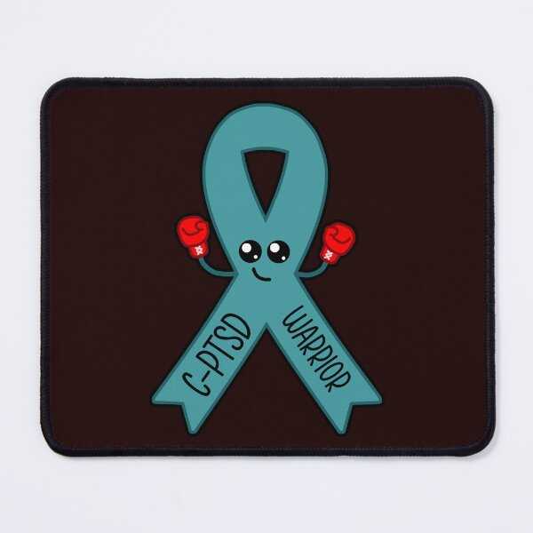 Item preview, CPTSD Warrior Awareness Ribbon Kawaii Design designed and sold by ShellsCCC.