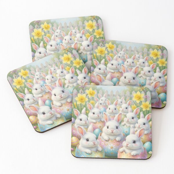 Item preview, Adorable Easter Bunnies in Decorated Eggs - Whimsical Spring Garden Art designed and sold by lovelistivkaa.