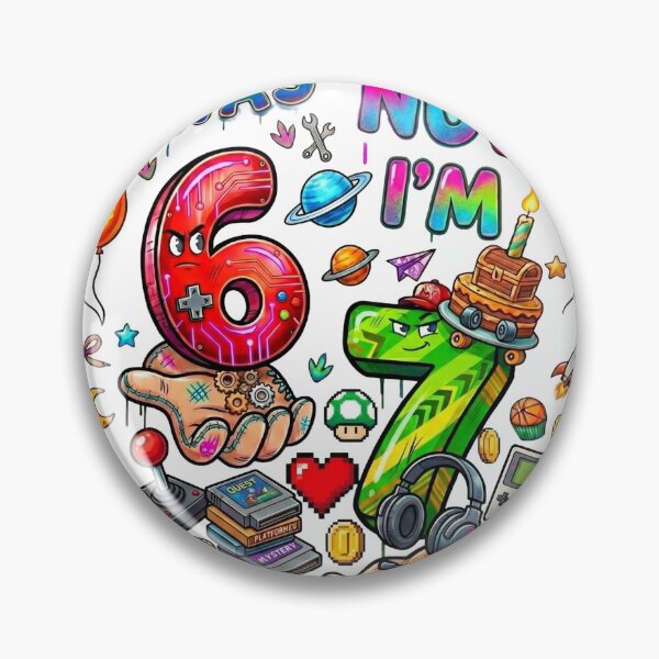 Item preview, I was 6 Now I'm 7 7th Birthday 6 7 Birthday Boys T-Shirt designed and sold by ArtyLify.
