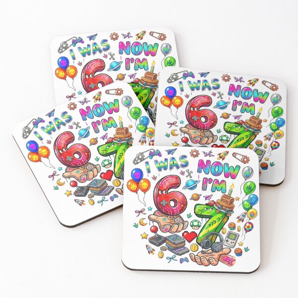 Item preview, I was 6 Now I'm 7 7th Birthday 6 7 Birthday Boys T-Shirt designed and sold by ArtyLify.