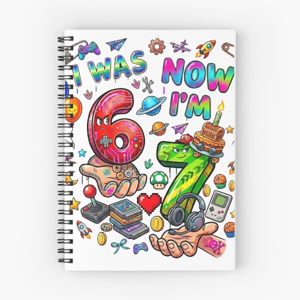 Item preview, I was 6 Now I'm 7 7th Birthday 6 7 Birthday Boys T-Shirt designed and sold by ArtyLify.