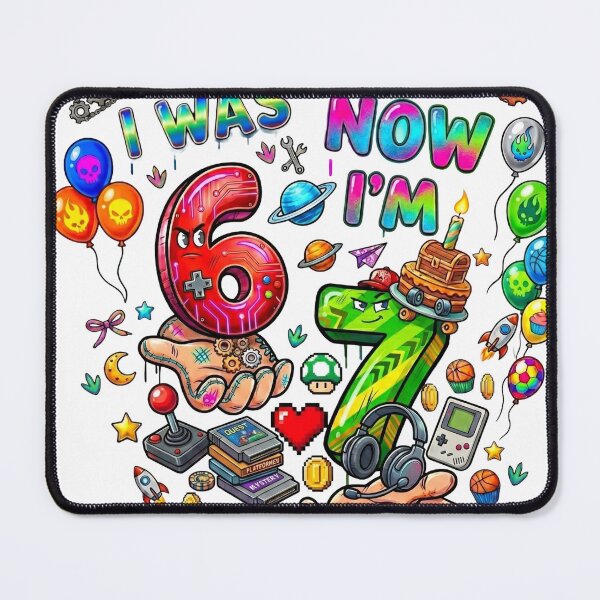Item preview, I was 6 Now I'm 7 7th Birthday 6 7 Birthday Boys T-Shirt designed and sold by ArtyLify.