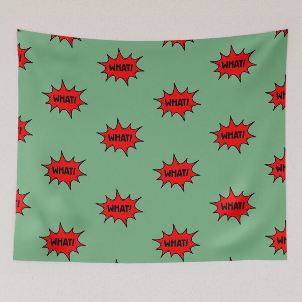 Item preview, WHAT! Comic Explosion Red Meme Pop Art Reaction Funny designed and sold by AstronautMerch.