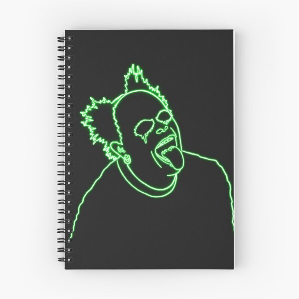 Item preview, Keith Flint / The Prodigy neon punk outline shirt designed and sold by curiouschimp.