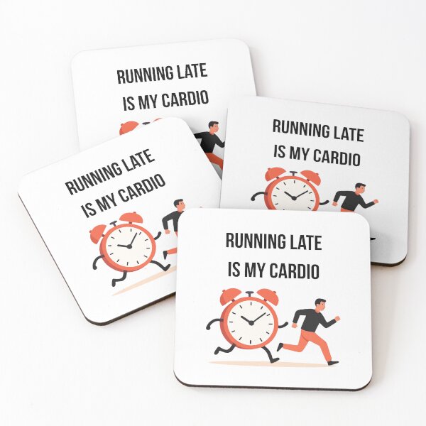 Item preview, Running Late Is My Cardio Funny Logo designed and sold by logowannawear.