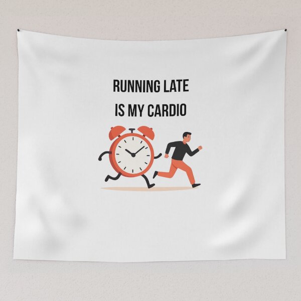 Item preview, Running Late Is My Cardio Funny Logo designed and sold by logowannawear.