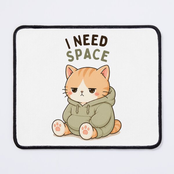 Item preview, I Need Space Cat | Cute Kawaii Aesthetic | Introvert Mood Design designed and sold by The Mood Index.