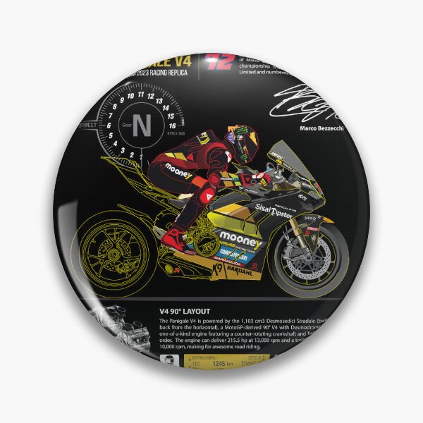 Item preview, Panigale V4 Bezzecchi 2023 Racing Replica - LineArt designed and sold by Shamirazzuri.