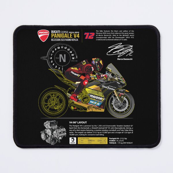 Item preview, Panigale V4 Bezzecchi 2023 Racing Replica - LineArt designed and sold by Shamirazzuri.