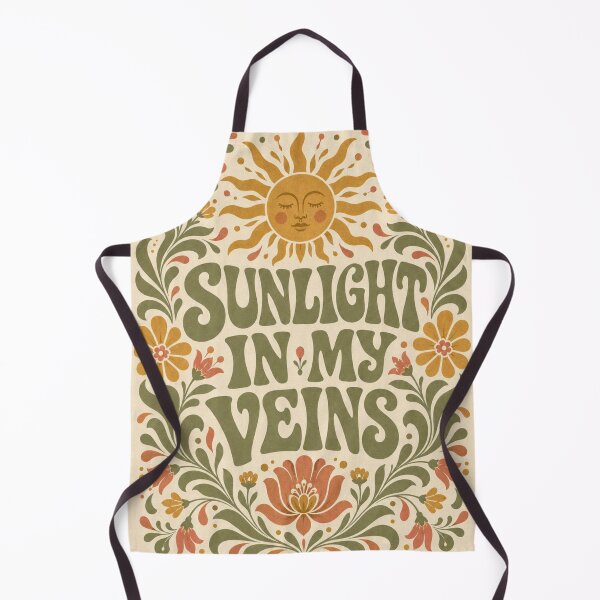Item preview, Sunlight In My Veins – Folk Bloom Retro Flower Design designed and sold by Fernhaven.