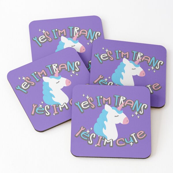 Item preview, Sí, soy trans. Sí, soy linda. Unicornio trans lindo. Trans, no una amenaza. designed and sold by legendaryskins.