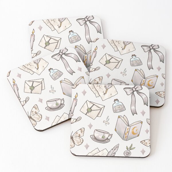 Item preview, Light Academia Pattern in grey and beige designed and sold by Ellen Wilberg.
