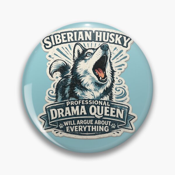 Item preview, Siberian Husky Professional Drama Queen Will Argue About Everything – Funny Art | Husky Lover Gift designed and sold by irfanshikh.