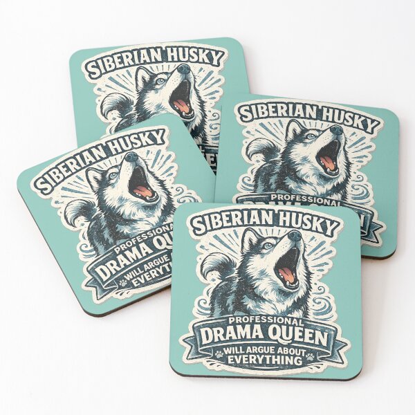 Item preview, Siberian Husky Professional Drama Queen Will Argue About Everything – Funny Art | Husky Lover Gift designed and sold by irfanshikh.