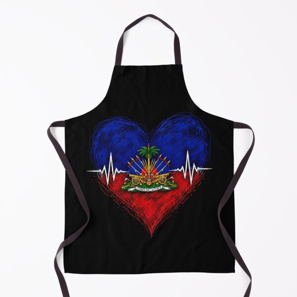 Item preview, Haiti Heartbeat Flag Heart Patriotic Haitian Pride designed and sold by THREE LITTLE BEANS.
